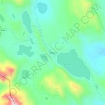 Topografische Karte Yantac, Höhe, Relief