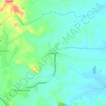Topografische Karte Guayaquil, Höhe, Relief