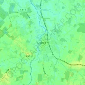 Topografische Karte Albersloh, Höhe, Relief