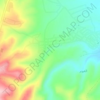 Topografische Karte Wadi al Ghuwayr, Höhe, Relief