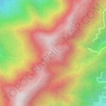 Topografische Karte Mount Ulap, Höhe, Relief