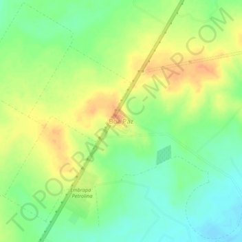 Topografische Karte Boa Paz, Höhe, Relief