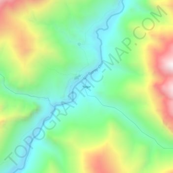 Topografische Karte Yugar, Höhe, Relief