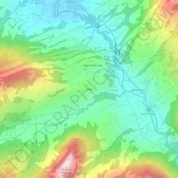 Topografische Karte Laad, Höhe, Relief