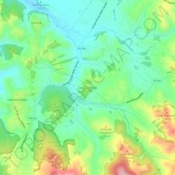 Topografische Karte Casa Generale, Höhe, Relief