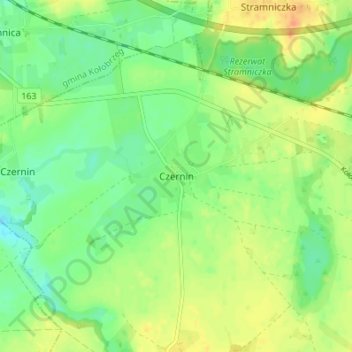 Topografische Karte Zernin, Höhe, Relief