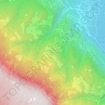 Topografische Karte Obersirmian, Höhe, Relief