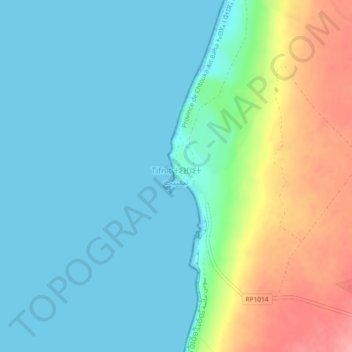 Topografische Karte Tifnit, Höhe, Relief