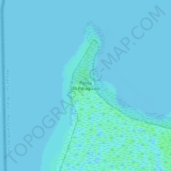 Topografische Karte Ponta do Paraguaio, Höhe, Relief