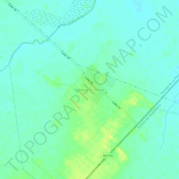 Topografische Karte Ignacio Correas, Höhe, Relief