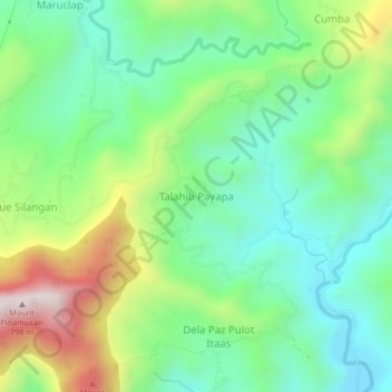 Topografische Karte Talahib Payapa, Höhe, Relief