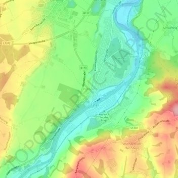 Topografische Karte Pichlern, Höhe, Relief