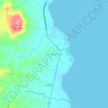 Topografische Karte San Enrique, Höhe, Relief