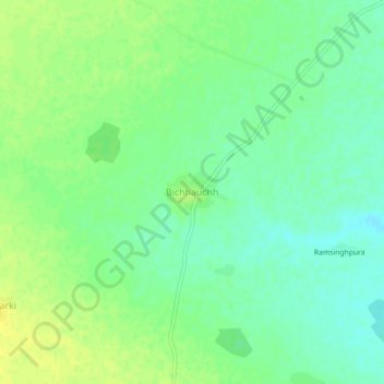 Topografische Karte Bichhauchh, Höhe, Relief