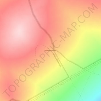 Topografische Karte Rainbow Wells, Höhe, Relief