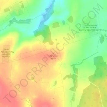 Topografische Karte Eschenberg, Höhe, Relief