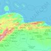 Topografische Karte Carabobo, Höhe, Relief