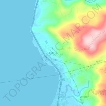 Topografische Karte Aplaya, Höhe, Relief