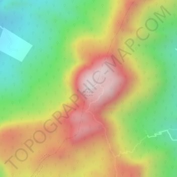 Topografische Karte Pedra da Rajada, Höhe, Relief