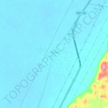 Topografische Karte Pocboc, Höhe, Relief