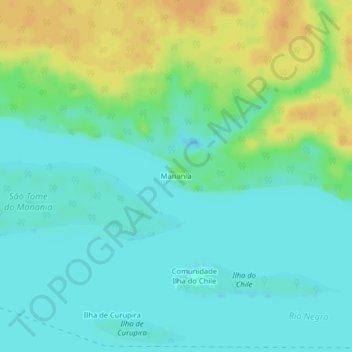Topografische Karte Manania, Höhe, Relief