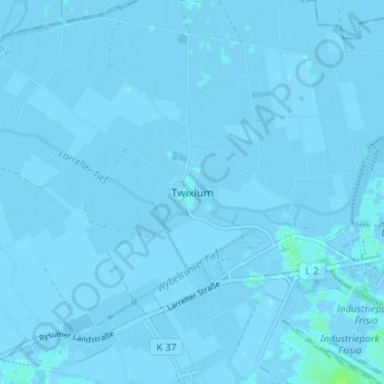 Topografische Karte Twixlum, Höhe, Relief