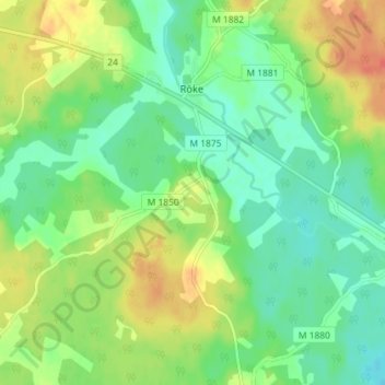 Topografische Karte Nedre Galthult, Höhe, Relief