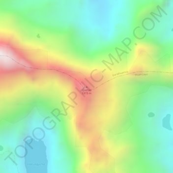 Topografische Karte Nevado Cochas, Höhe, Relief