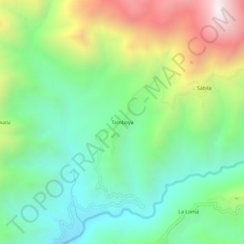 Topografische Karte Tamboya, Höhe, Relief
