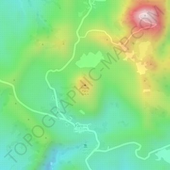 Topografische Karte Mount Paco, Höhe, Relief