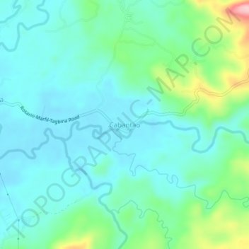 Topografische Karte Cabantao, Höhe, Relief