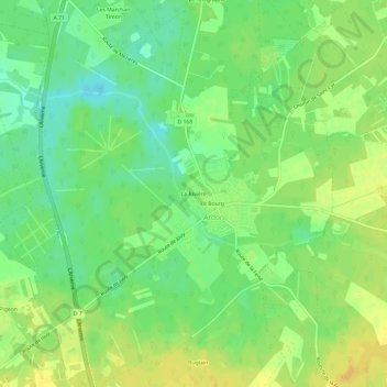 Topografische Karte La Rivière, Höhe, Relief
