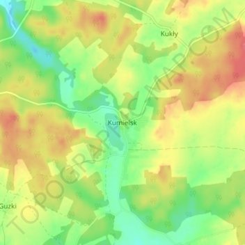 Topografische Karte Morgen, Höhe, Relief