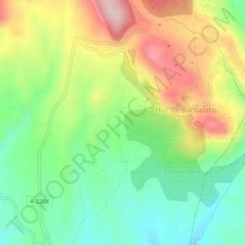Topografische Karte Sosas, Höhe, Relief