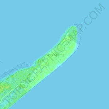 Topografische Karte Punta Chame, Höhe, Relief