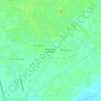 Topografische Karte Balbir Colony Sansarpur, Höhe, Relief