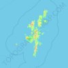 Topografische Karte Shetlandinseln, Höhe, Relief
