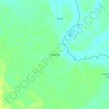 Topografische Karte Manteiga, Höhe, Relief