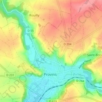 Topografische Karte Les Limajauses, Höhe, Relief