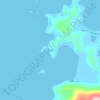 Topografische Karte Basiao, Höhe, Relief