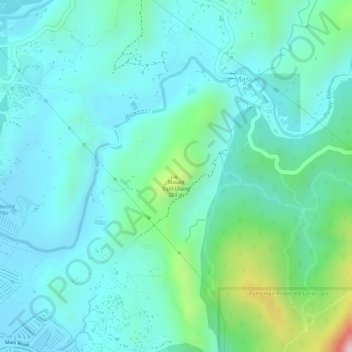 Topografische Karte Mount Sipit Ulang, Höhe, Relief