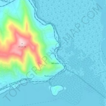 Topografische Karte Chulluni, Höhe, Relief