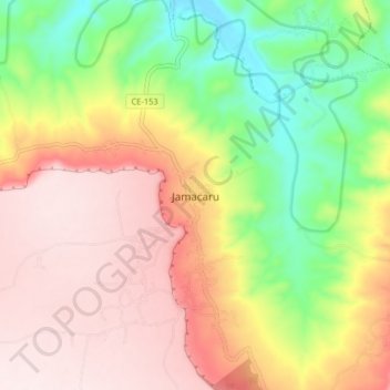 Topografische Karte Jamacaru, Höhe, Relief