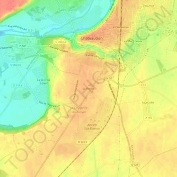 Topografische Karte La Floride, Höhe, Relief