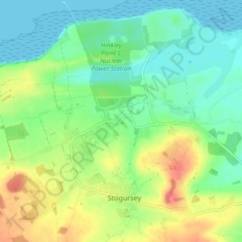 Topografische Karte Shurton, Höhe, Relief