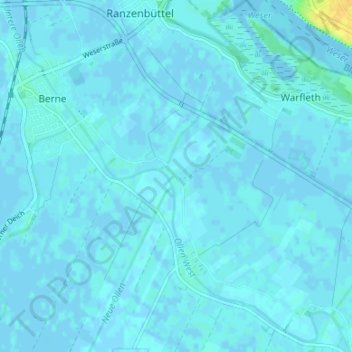 Topografische Karte Hannöver, Höhe, Relief