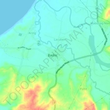 Topografische Karte Garreta, Höhe, Relief