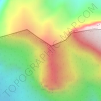 Topografische Karte Mount Appakaima, Höhe, Relief