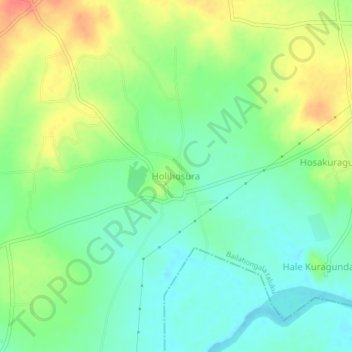 Topografische Karte Kurugunda, Höhe, Relief