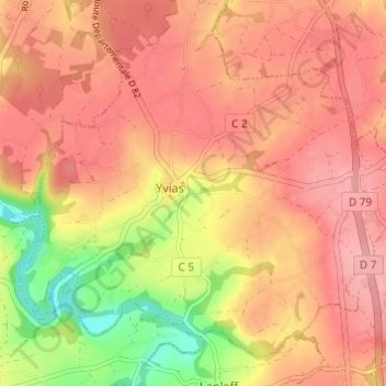 Topografische Karte Le Clandry, Höhe, Relief